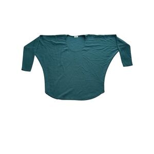 L'agence Dolman Sleeve Drape Top Blouse Size Small Green Teal Batwing‎ Relaxed